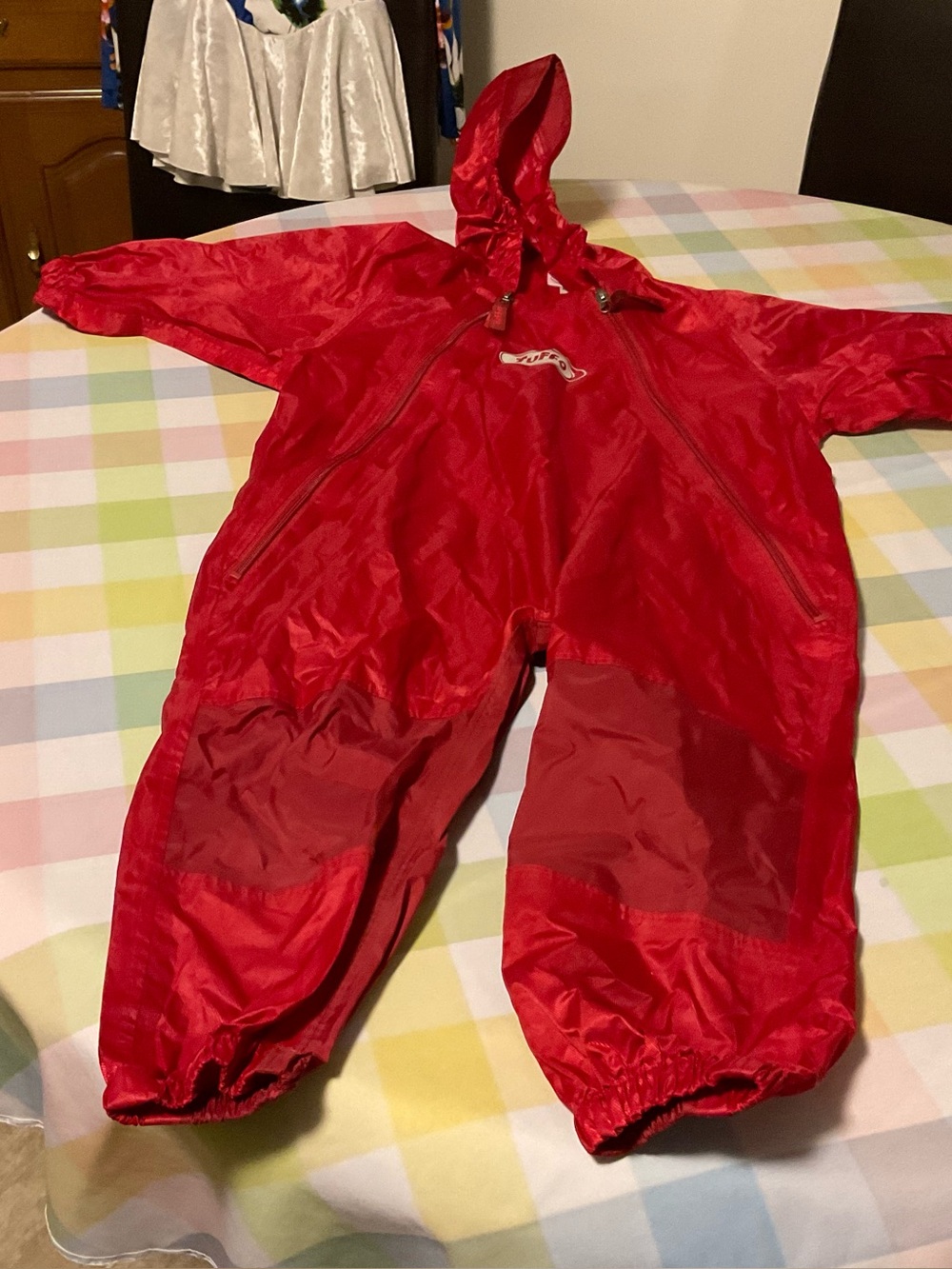 Red Waterproof Hooded One-Piece Muddy Buddy